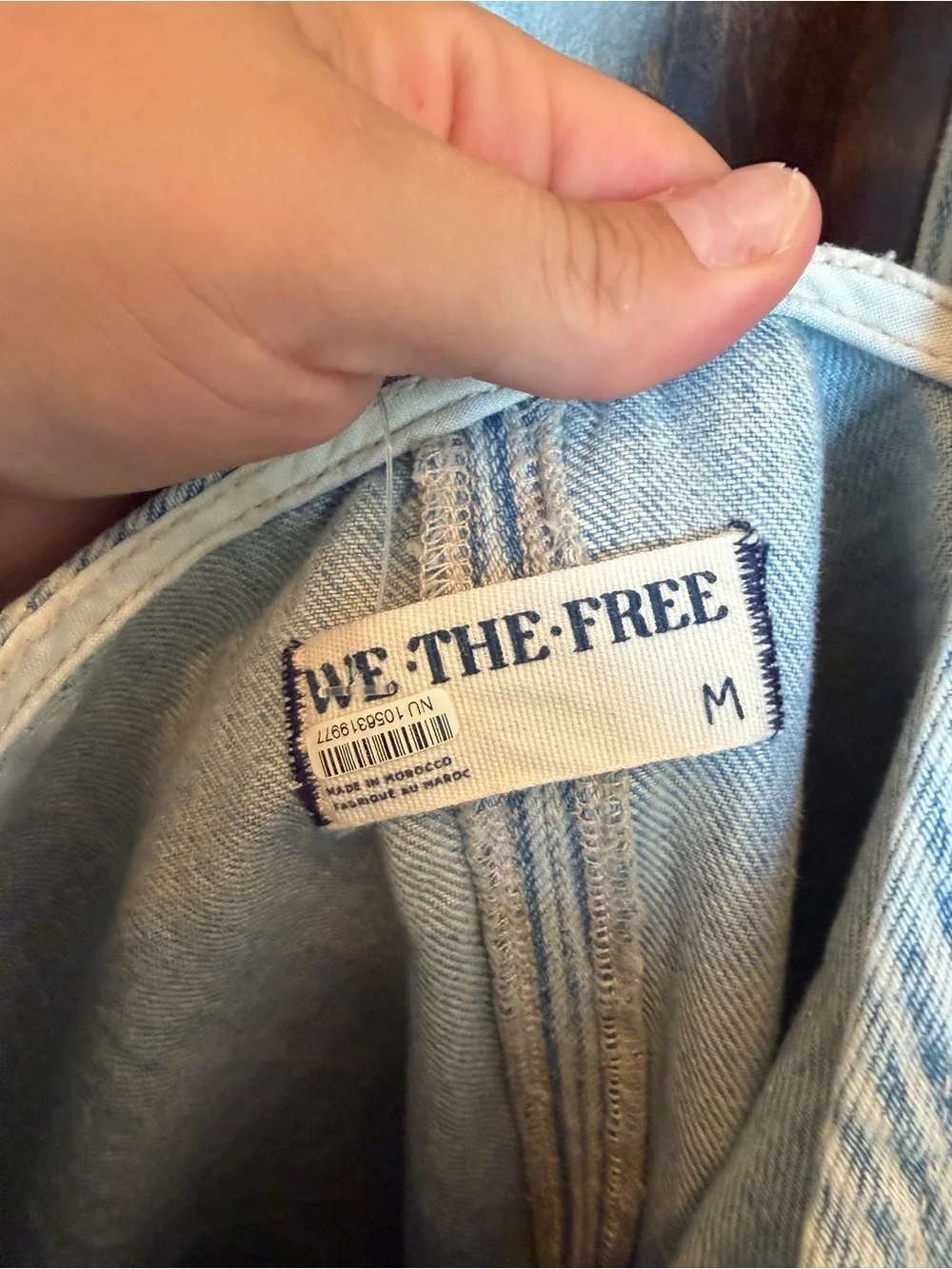 Free People Light Blue and White Striped Cotton Overalls Jumpsuit - Picture 5 of 8